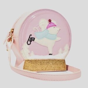 NEW Bath and Body Works Ice Skating Snowglobe Mouse Crossbody Bag